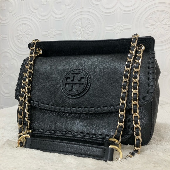 Tory Burch Handbags - 🌸OFFERS?🌸Tory Burch Leather Whipstitch Black Bag